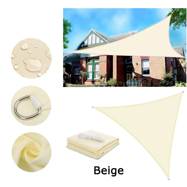 5x5x5/2x2x2M Waterproof Sun Shelter Triangle Sunshade Protection