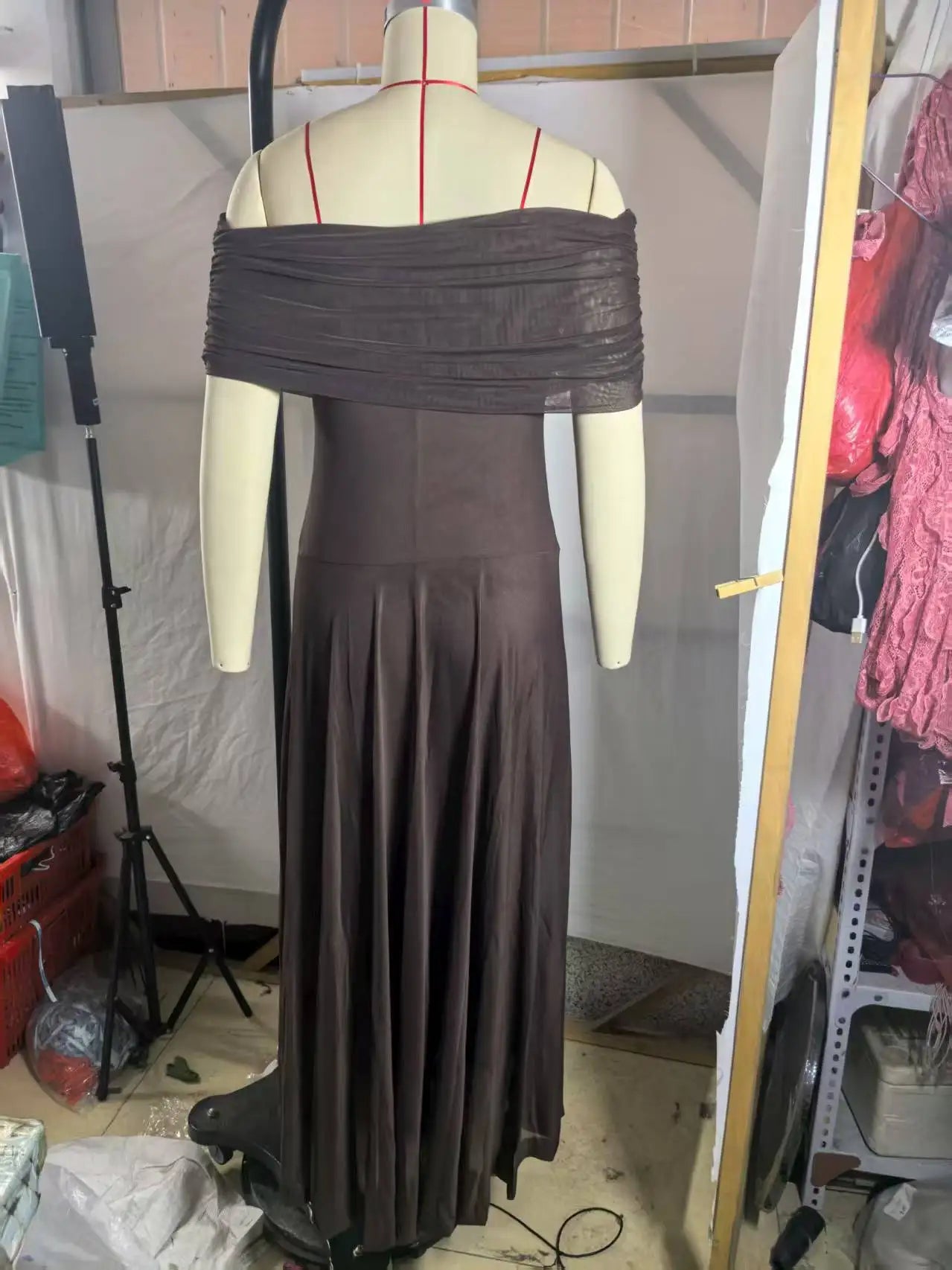 Tube Top Mesh Stitching Dress
