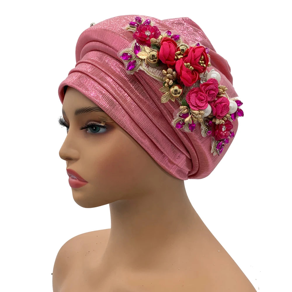 Exquisite Bouquet Turban Cap