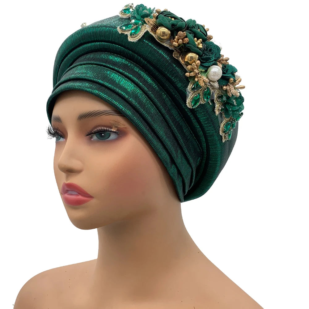 Exquisite Bouquet Turban Cap