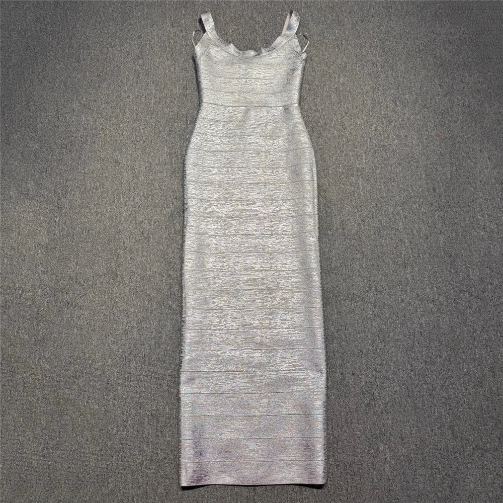 Spaghetti Strap Maxi Bandage Dress