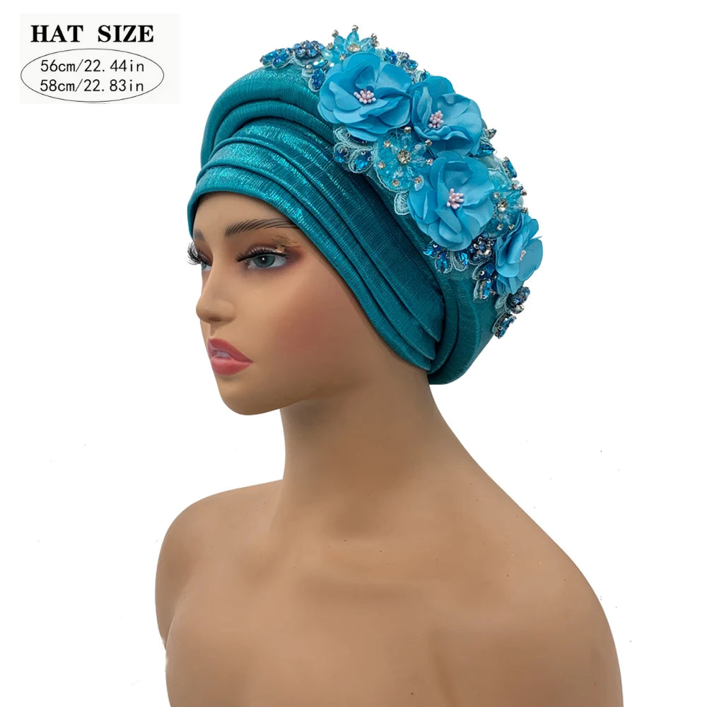 Exquisite Bouquet Turban Cap