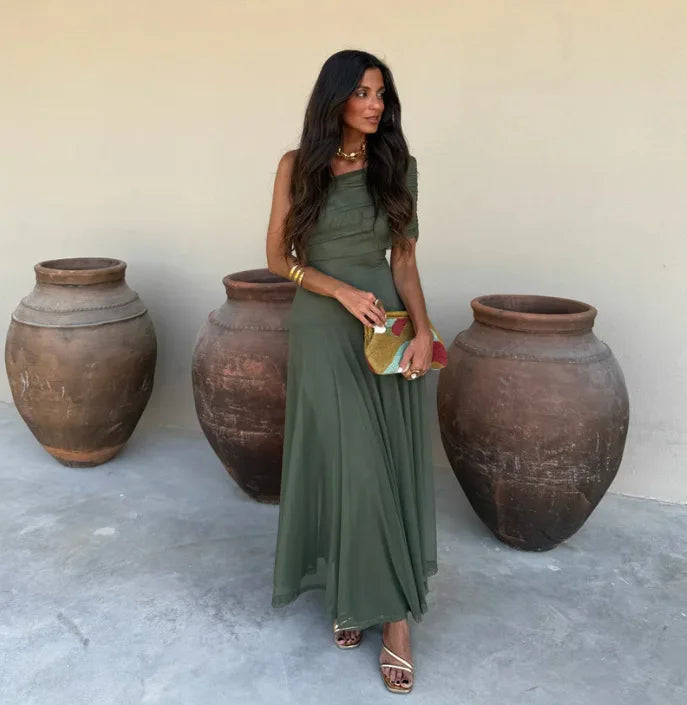 Tube Top Mesh Stitching Dress