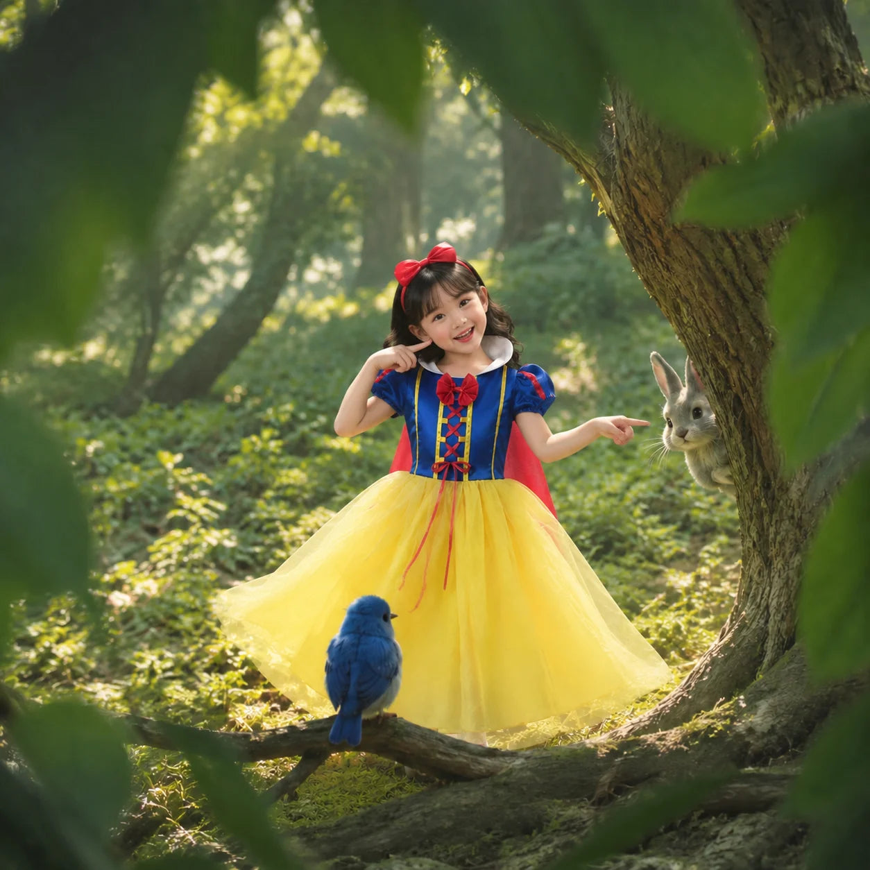 Snow White Princess Dress Girls Halloween Party Costume Role Play Outfit for Toddler Kid Children Cartoon Fancy Cosplay Clothing
