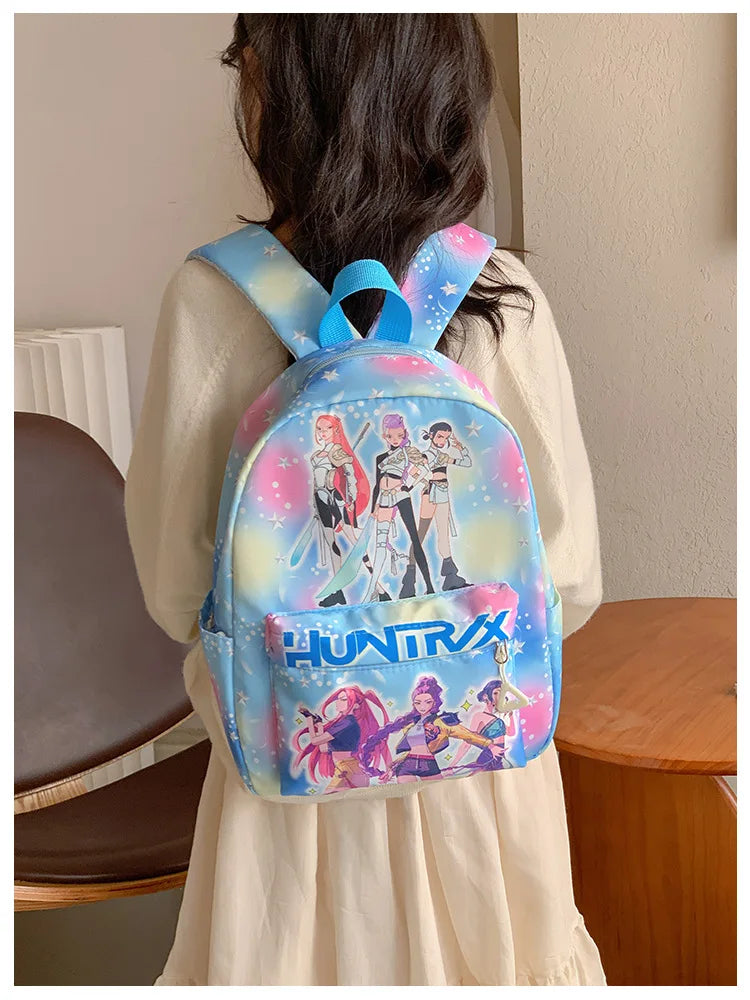 Pink 10-Inch Lightweight Backpack K D H Rumi Mira Zoey HUNTR/X Saja School Bag for Boys And Girls Kindergarten Moch