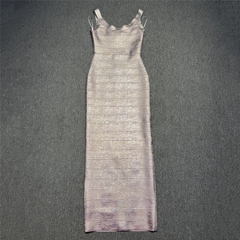 Spaghetti Strap Maxi Bandage Dress
