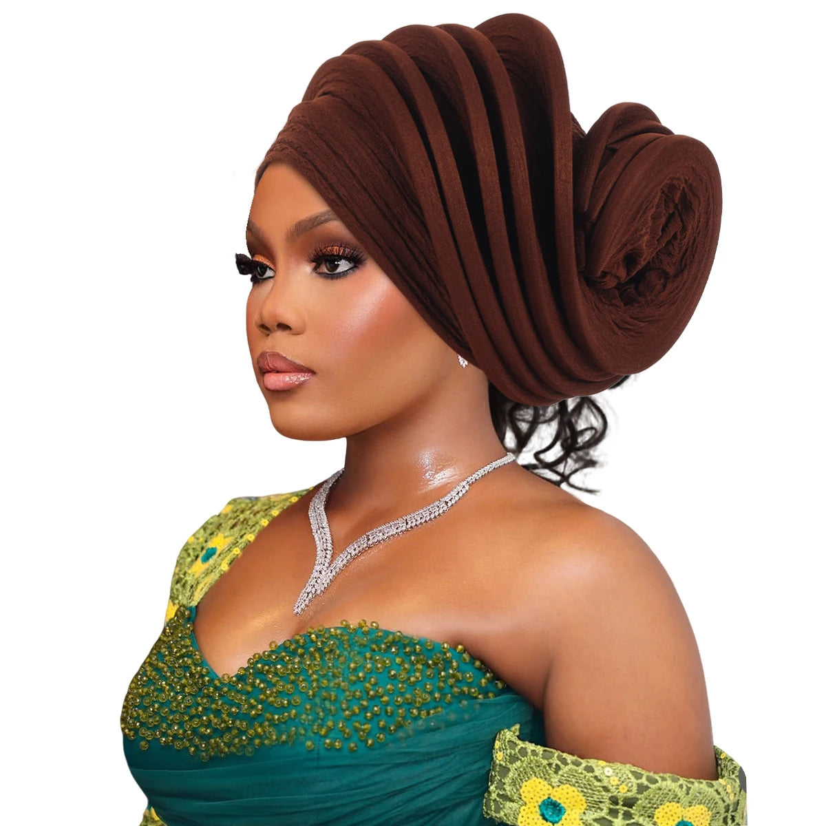 New Design Already Made African Headtie Turban Cap Lady Head Wraps Nigerian Wedding Auto Gele Party Headgear Headpiece Hat