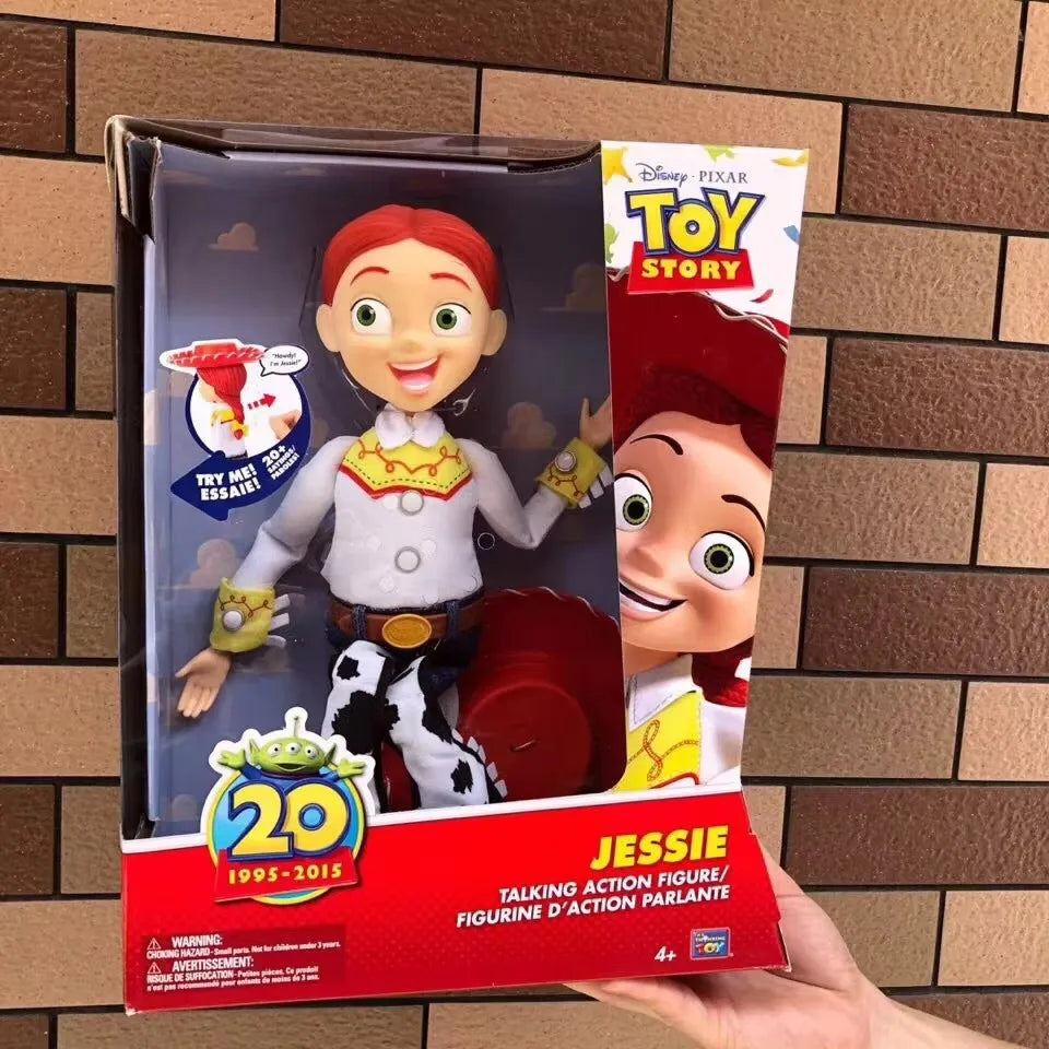 In Stock Disney Pixar Toy Story Woody Action Figures English Movie Sound Character Doll Cloth Cowboy Birthday Gift For Children