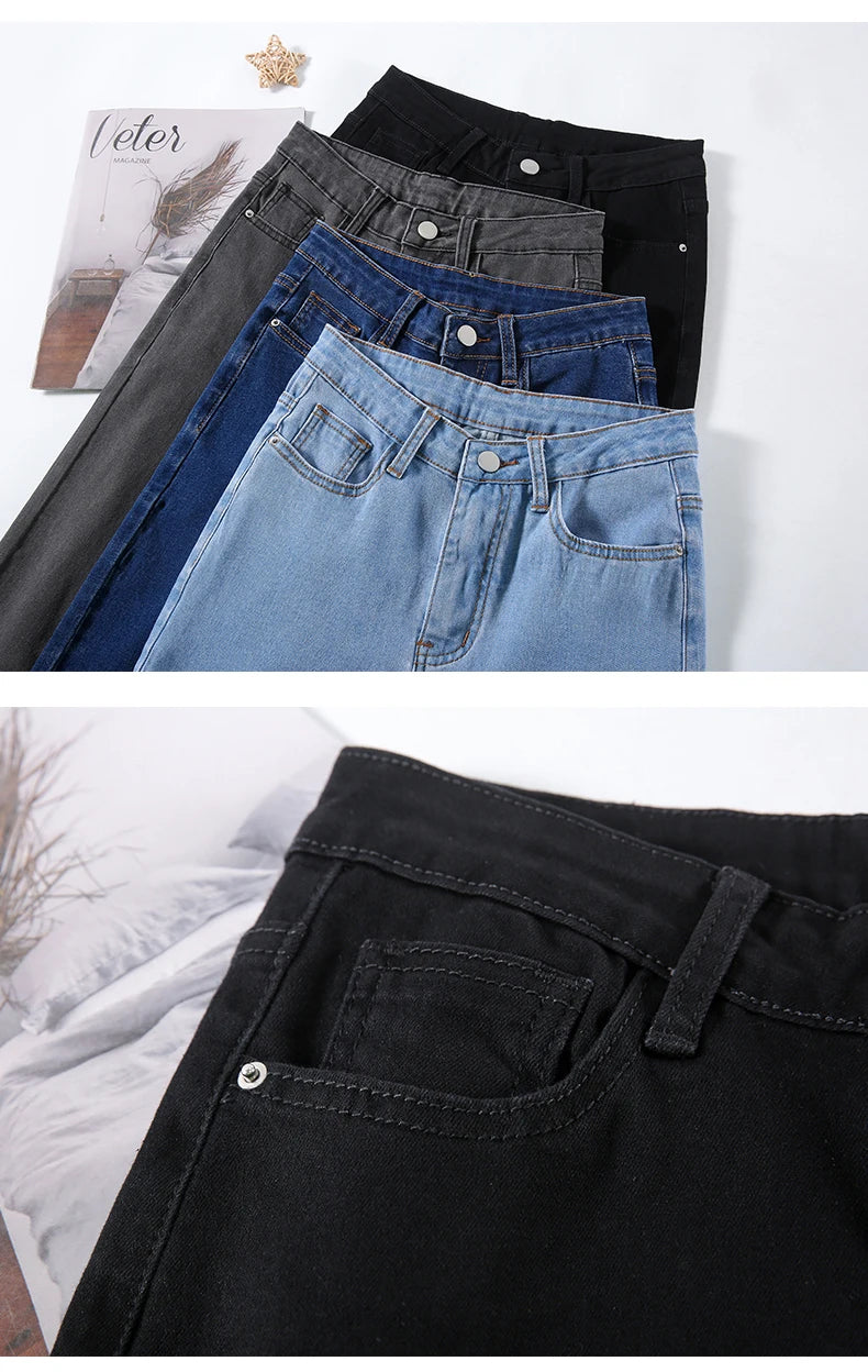 2024 New Sexy Skinny Jeans Women Hip Lift Stretch Pencil Denim Pants Casual Soft Slim Female Trousers Black Gray Blue