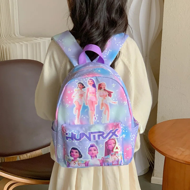 Pink 10-Inch Lightweight Backpack K D H Rumi Mira Zoey HUNTR/X Saja School Bag for Boys And Girls Kindergarten Moch