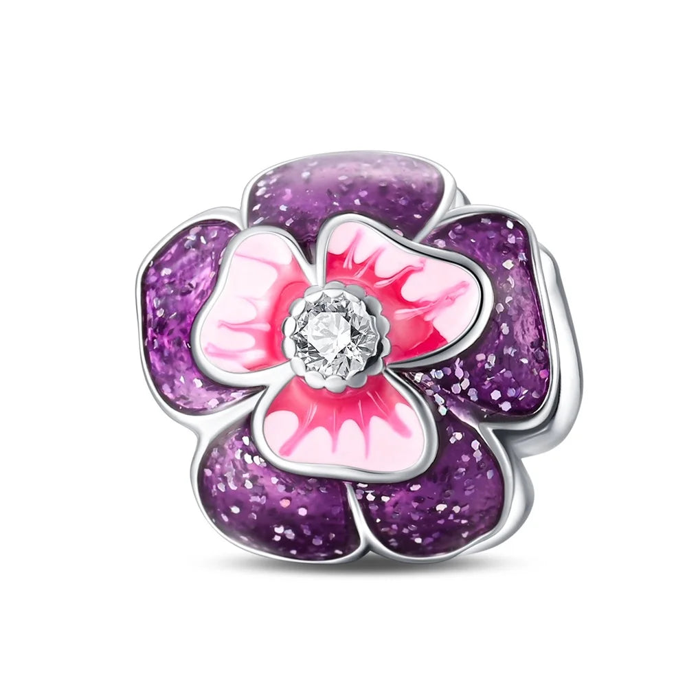 Purple Series 925 Sterling Silver Dreamy Lily Flower