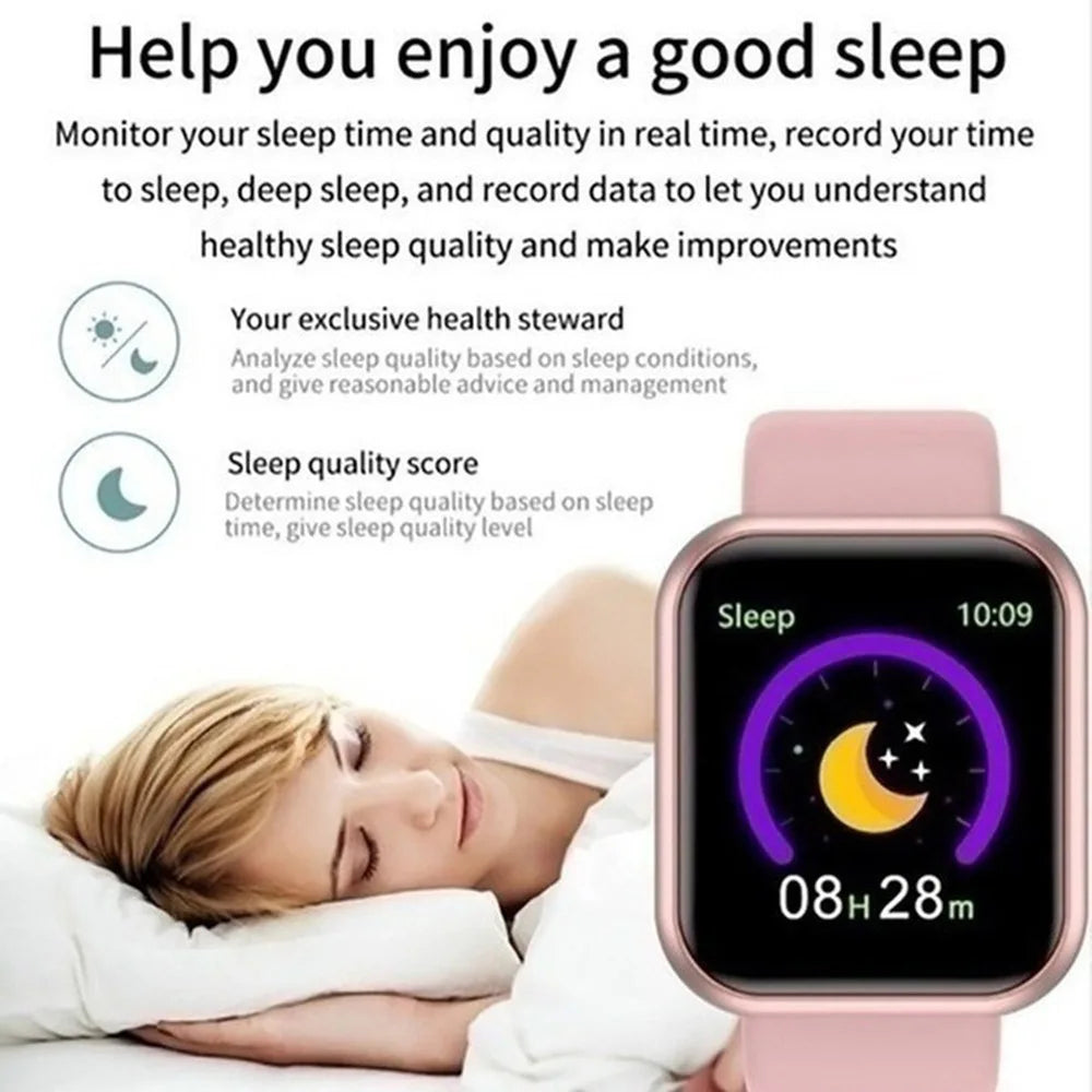 Multifunctional Smart Watch  Bluetooth Connected Phone Music Fitness Sports Bracelet Sleep Monitor Y68 Smartwatch D20