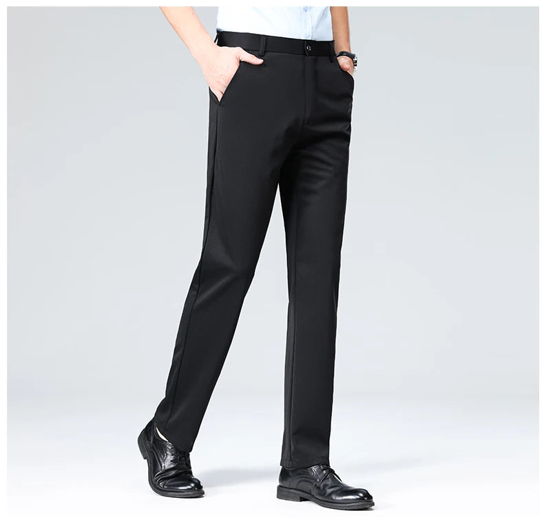 Thin Trousers Men Formal Dress Suit Pants