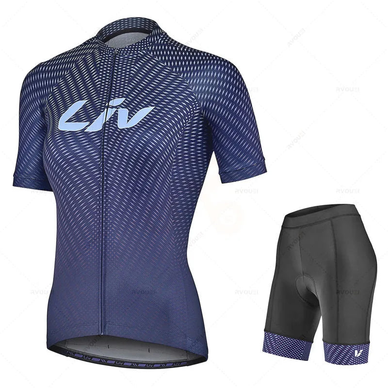 2026 New LIV Pro Cycling Jersey Set Woman MTB Bike Clothes Summer Bicycle Clothing Cycling Set Maillot Conjunto Ropa Ciclismo