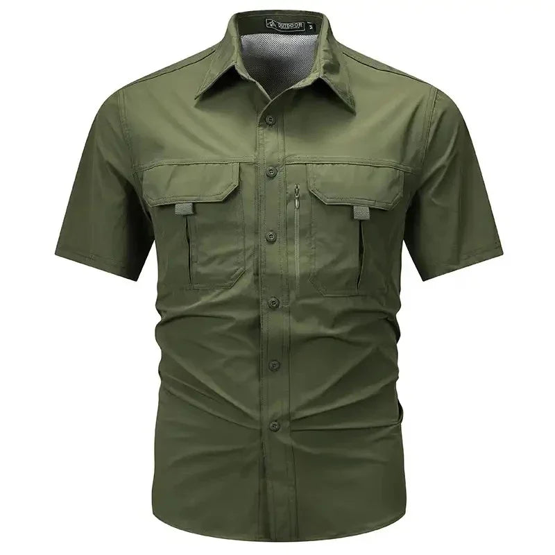 Short Sleeve Shirt Men Breathable