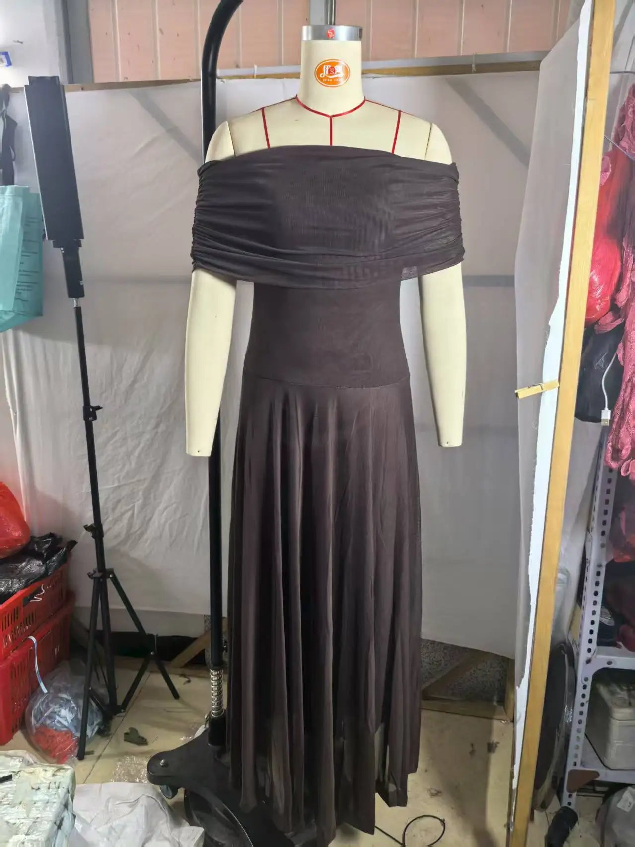 Tube Top Mesh Stitching Dress