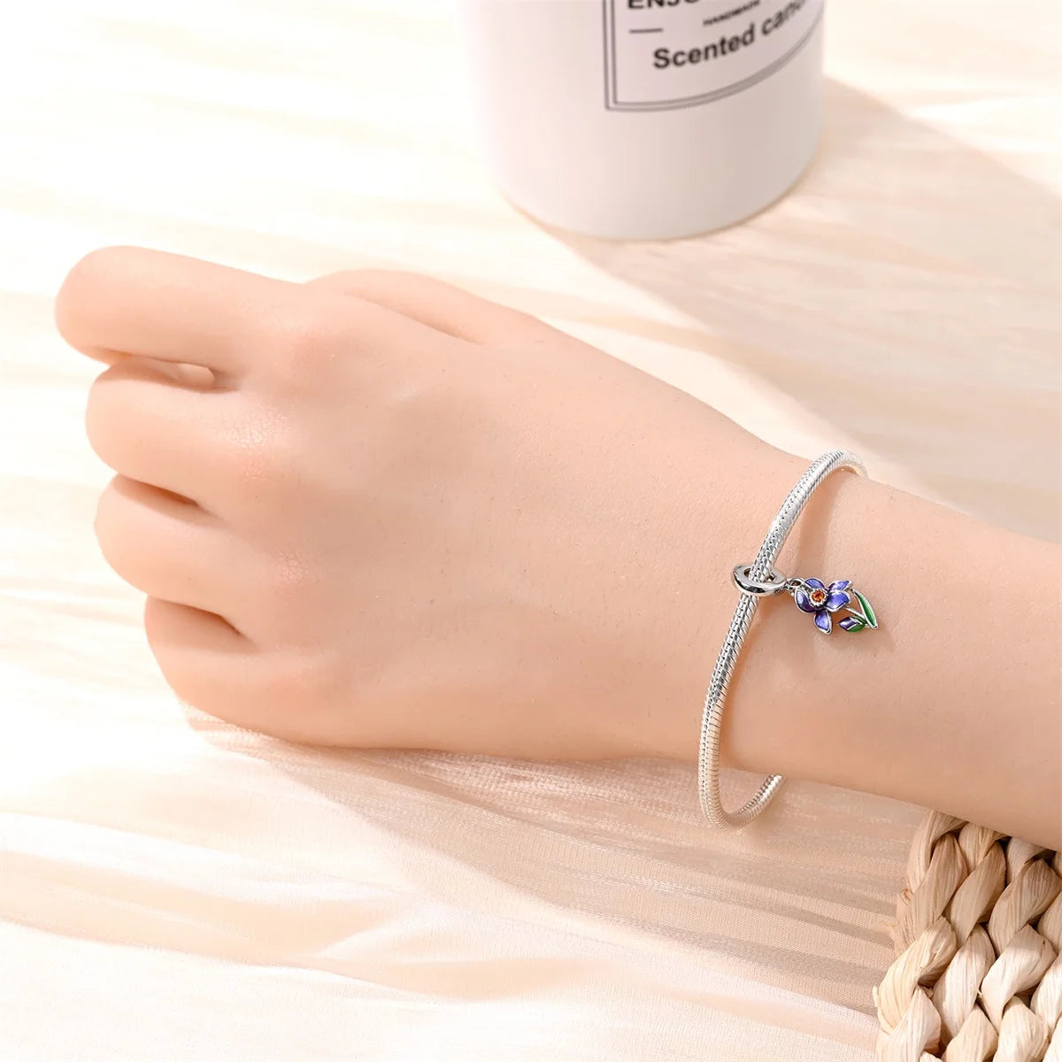 Purple Series 925 Sterling Silver Dreamy Lily Flower