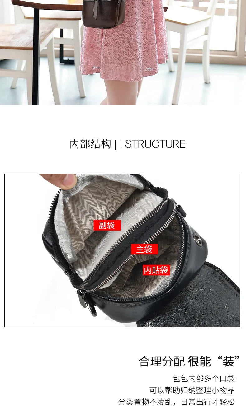Flap Phone Bag High Quality Pu Leather Shoulder Bags for Women New Ladies  Crossbody Bag Luxury Brand Designer Handbags