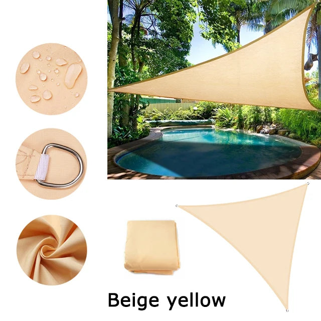 5x5x5/2x2x2M Waterproof Sun Shelter Triangle Sunshade Protection