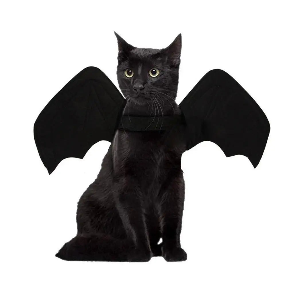 -Halloween Pet Costume - Cute Black Bat Wings Harness Costume For Cats And Dogs,