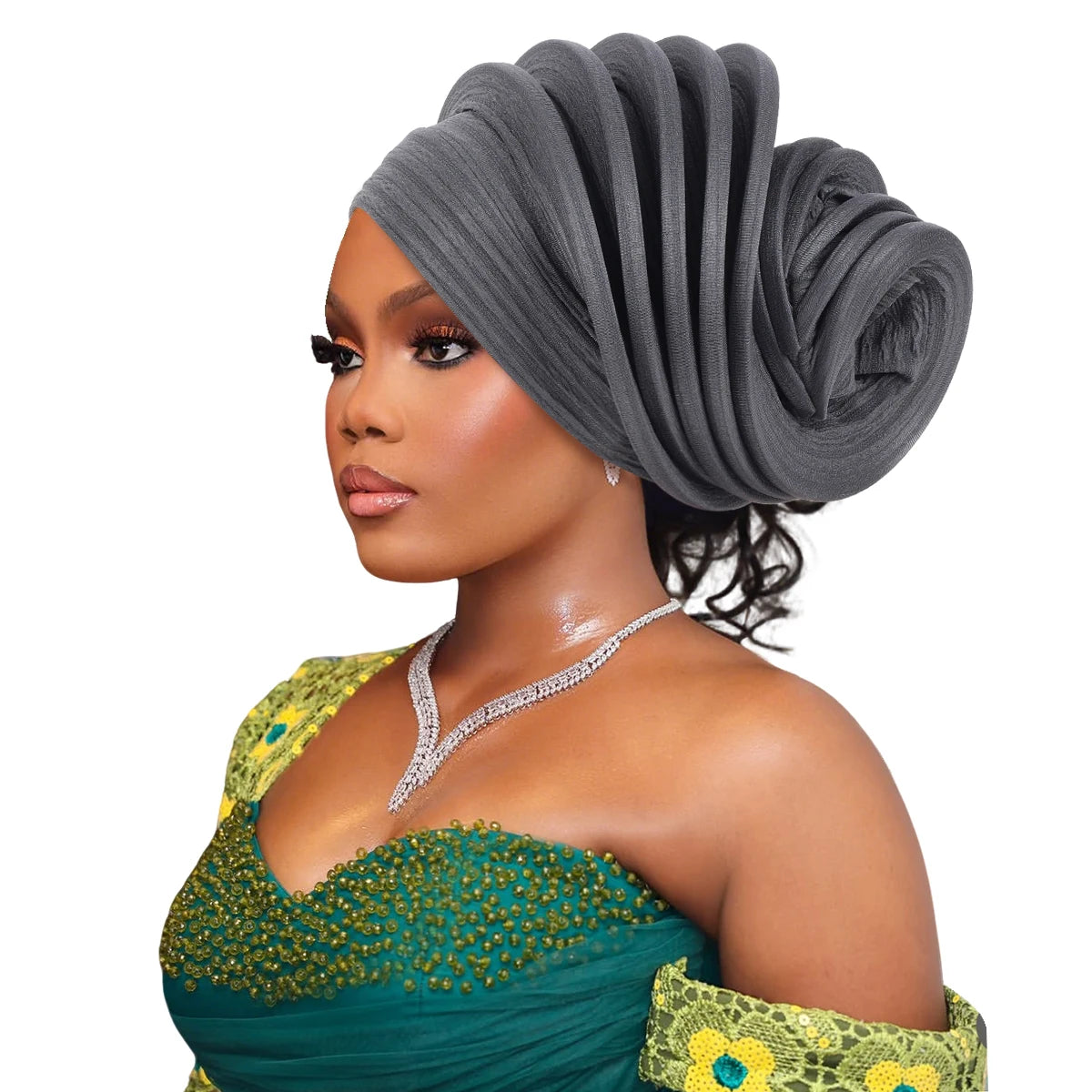 New Design Already Made African Headtie Turban Cap Lady Head Wraps Nigerian Wedding Auto Gele Party Headgear Headpiece Hat