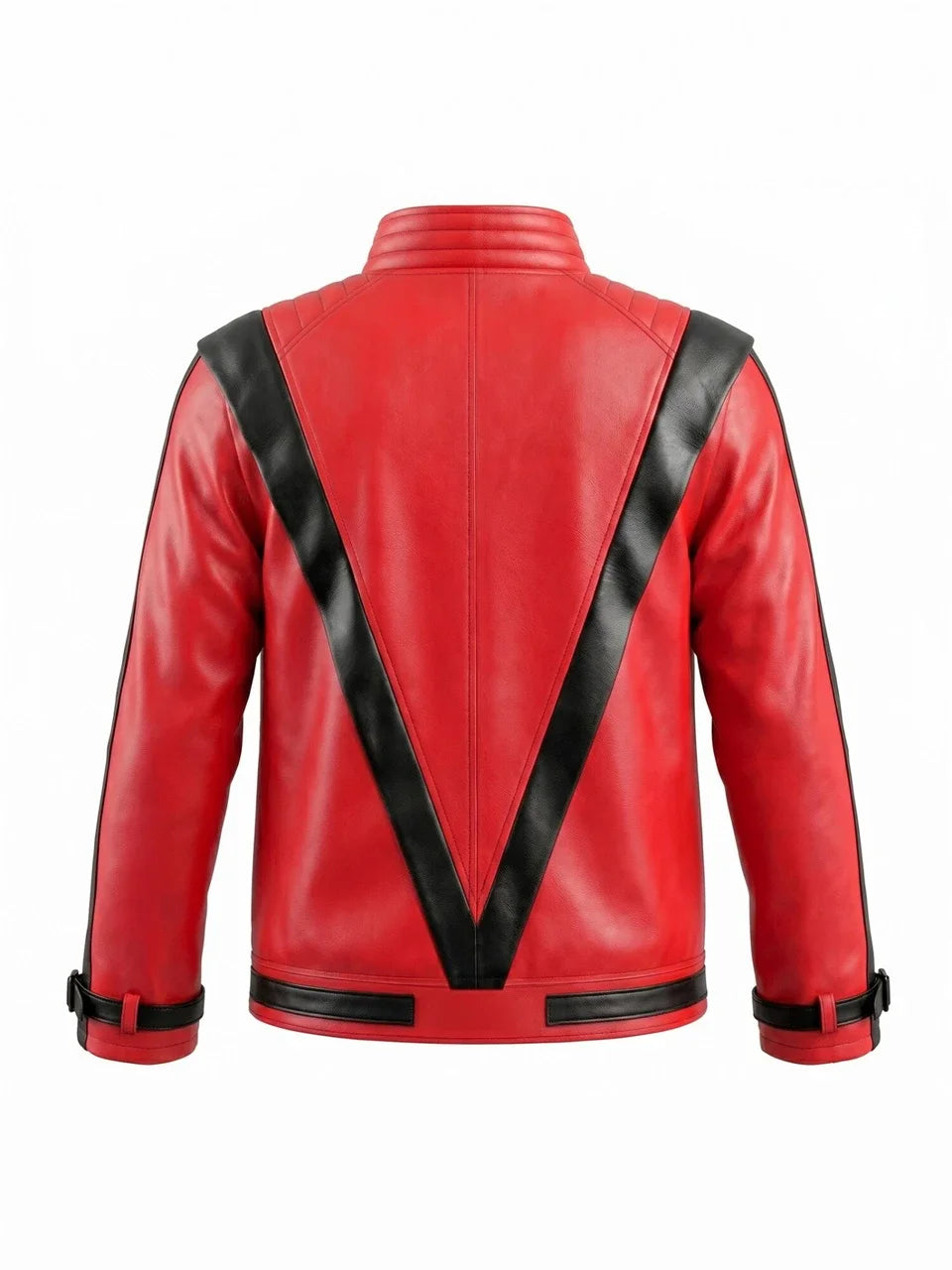 Michael Red Leather Jacket Pant Set