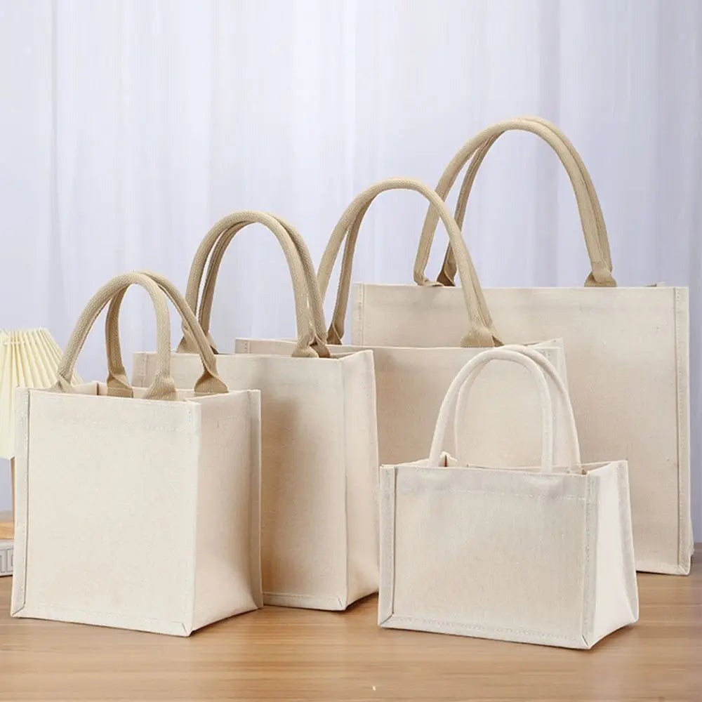 Hand Drawn Canvas Bag Reusable Large Capacity