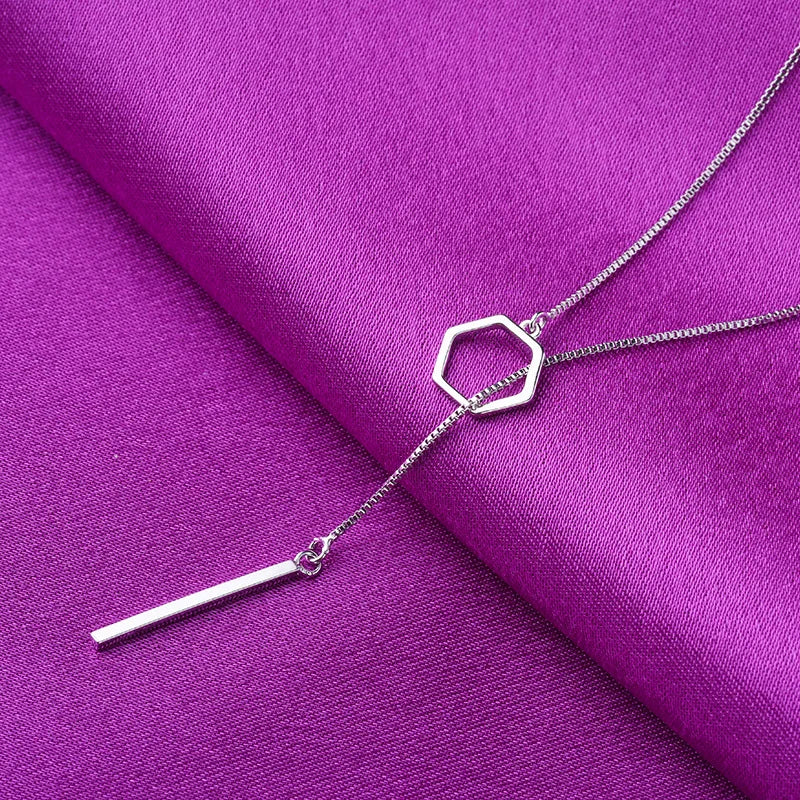 925 Sterling Silver Cross Necklace Star Asymmetric
