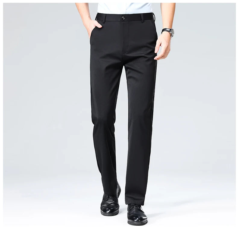 Thin Trousers Men Formal Dress Suit Pants