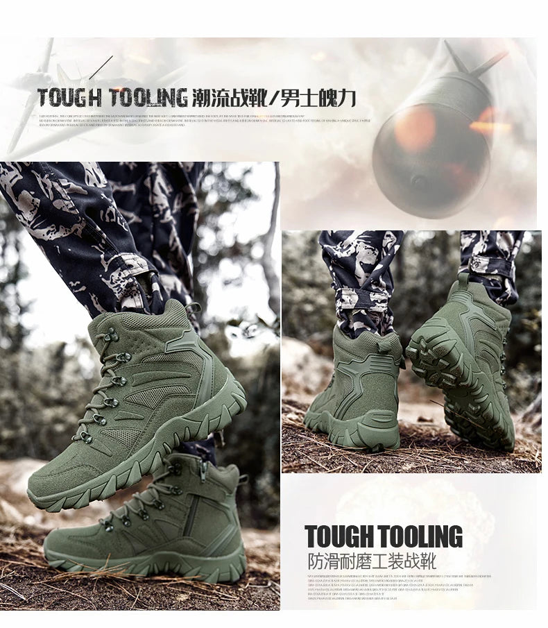 Men's Casual Shoesthick Bottom Lace-up Workwear  Shoes Men for Work Outdoor Men's Shoe High Quality Autumn Winter Hiking Boots