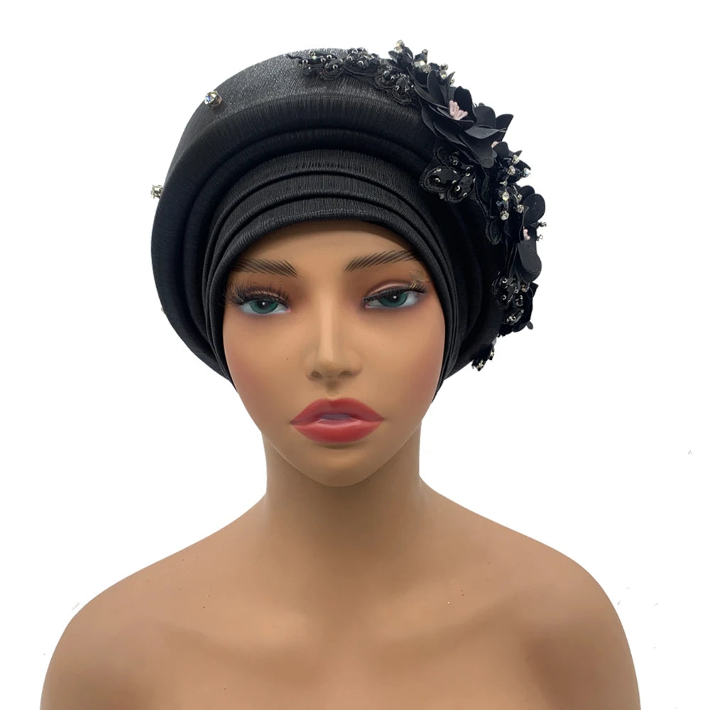 Exquisite Bouquet Turban Cap