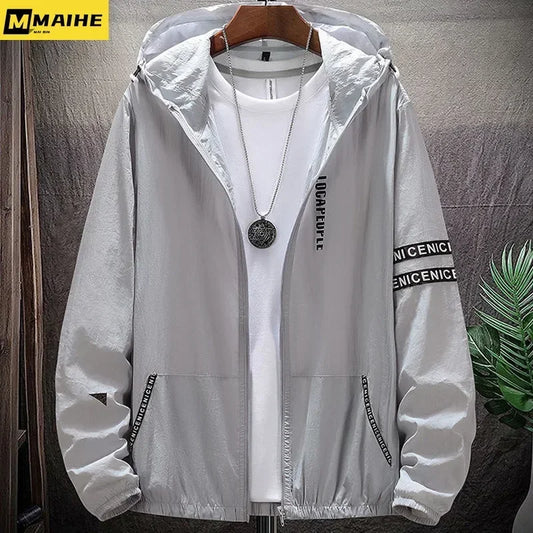 UV Sun Protection Big Size Hooded Windbreaker Jacket