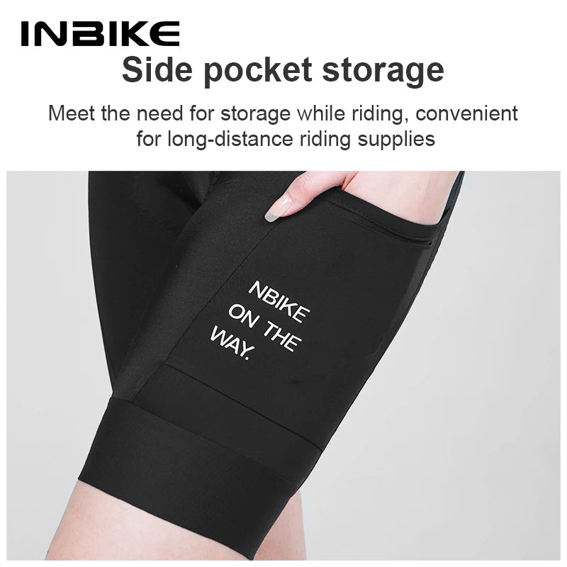 INBIKE Women's Bike Shorts Padded MTB Cycling Pants Road Biking Clothing Road Mountain Riding Bicycle Cycle Shorts with Pockets
