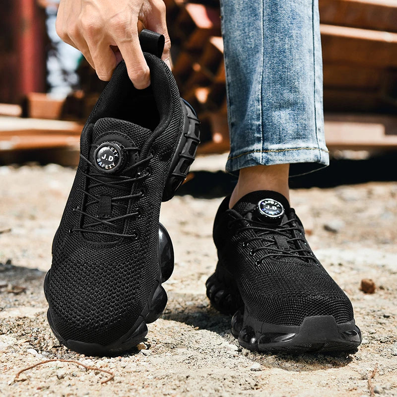 Men's Military Tactical Boots Army Boots Men Side Zipper Military Boots Men Anti-Slip Ankle Boots Work Safety Shoes Hiking Shoe