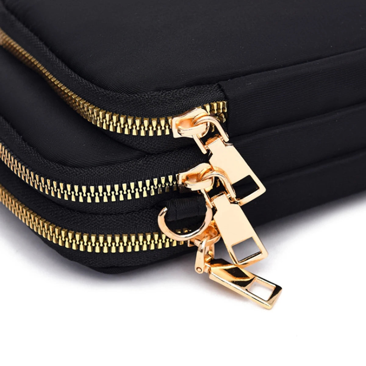 Light Luxury Mobile Phone Bag, Vertical Wallet, Lightweight, Large Capacity, 3-Layer Storage, Crossbody Single-Shoulder Bag