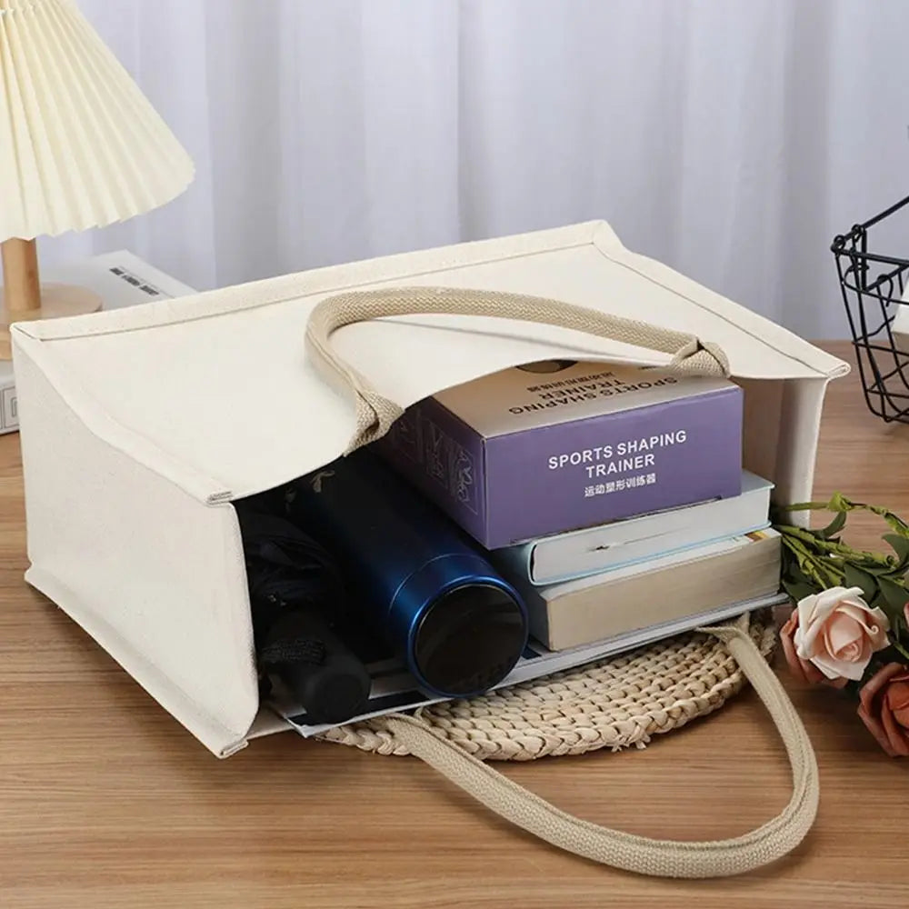 Hand Drawn Canvas Bag Reusable Large Capacity