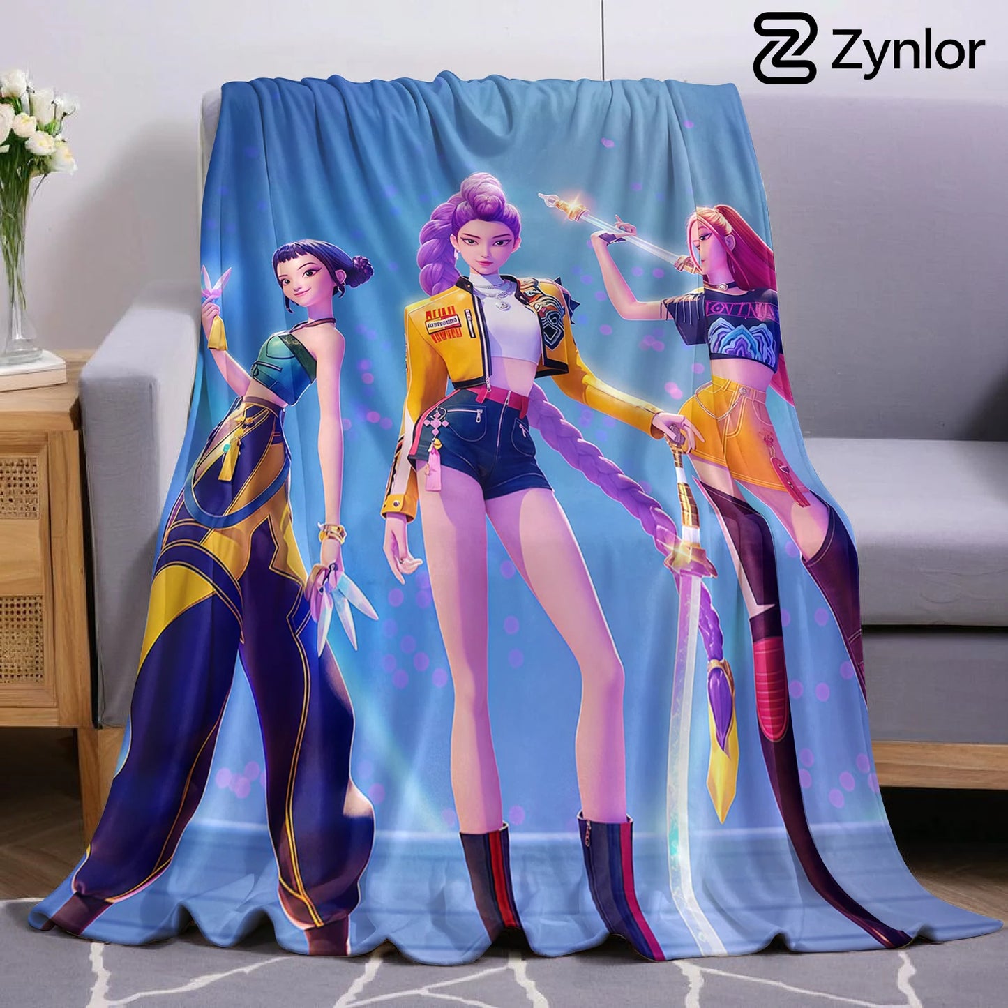Demon Hunter Lightweight Microfiber Soft Fleece Blanket