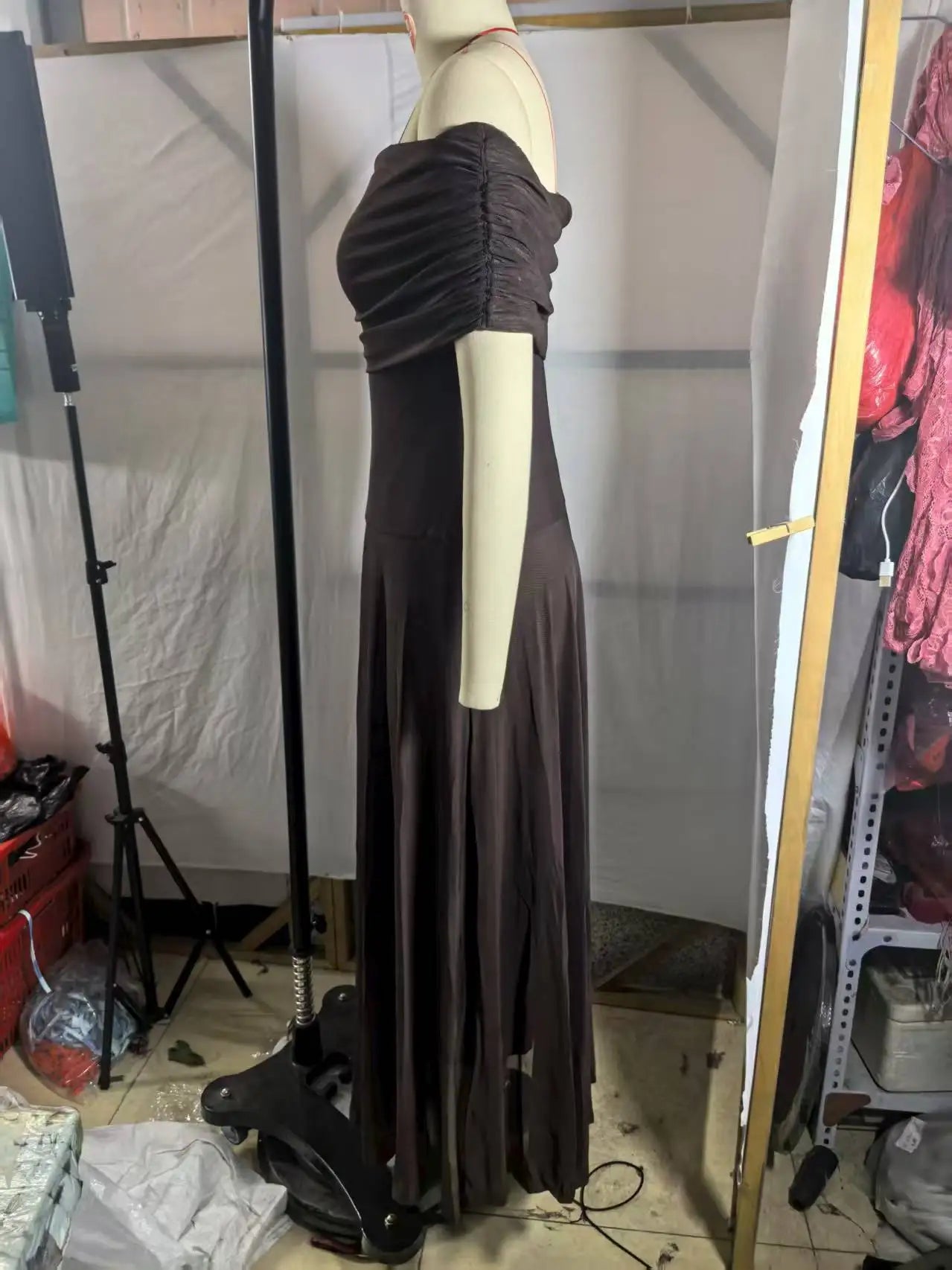Tube Top Mesh Stitching Dress