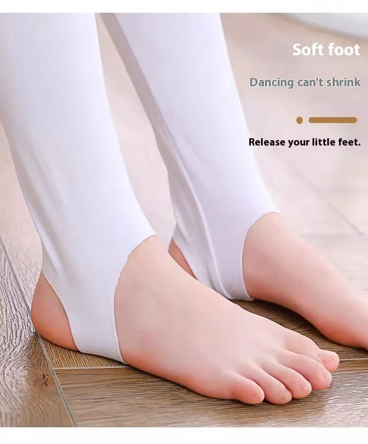 Spring Autumn Dancewear Kids Thermal Underwear Stretchy Girls Tight Underwear 2-14 Years Thin Base Performances Teen Clothes Set