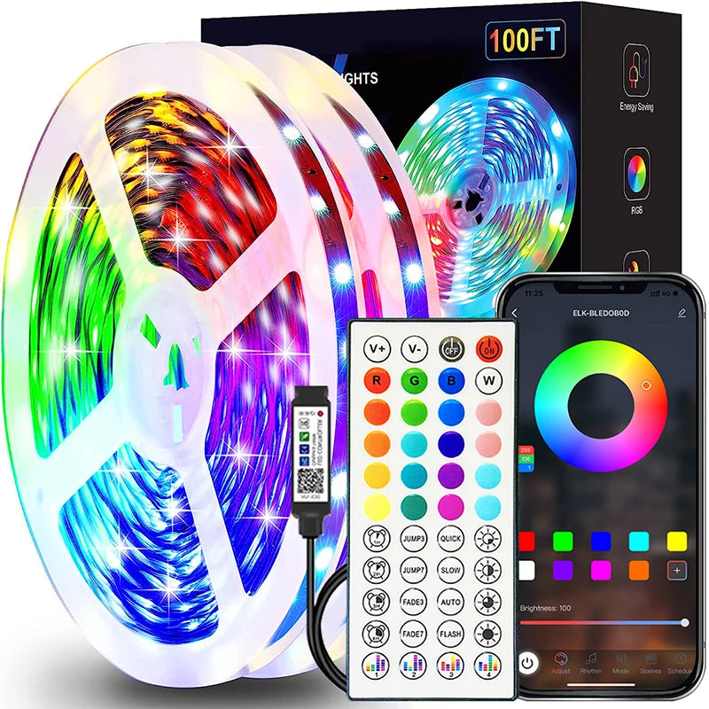 Led Strip Lights 1M-40M  Led Room Light with APP Control Flexible Ribbon Luces Led Tape for Room Bedroom Decoration