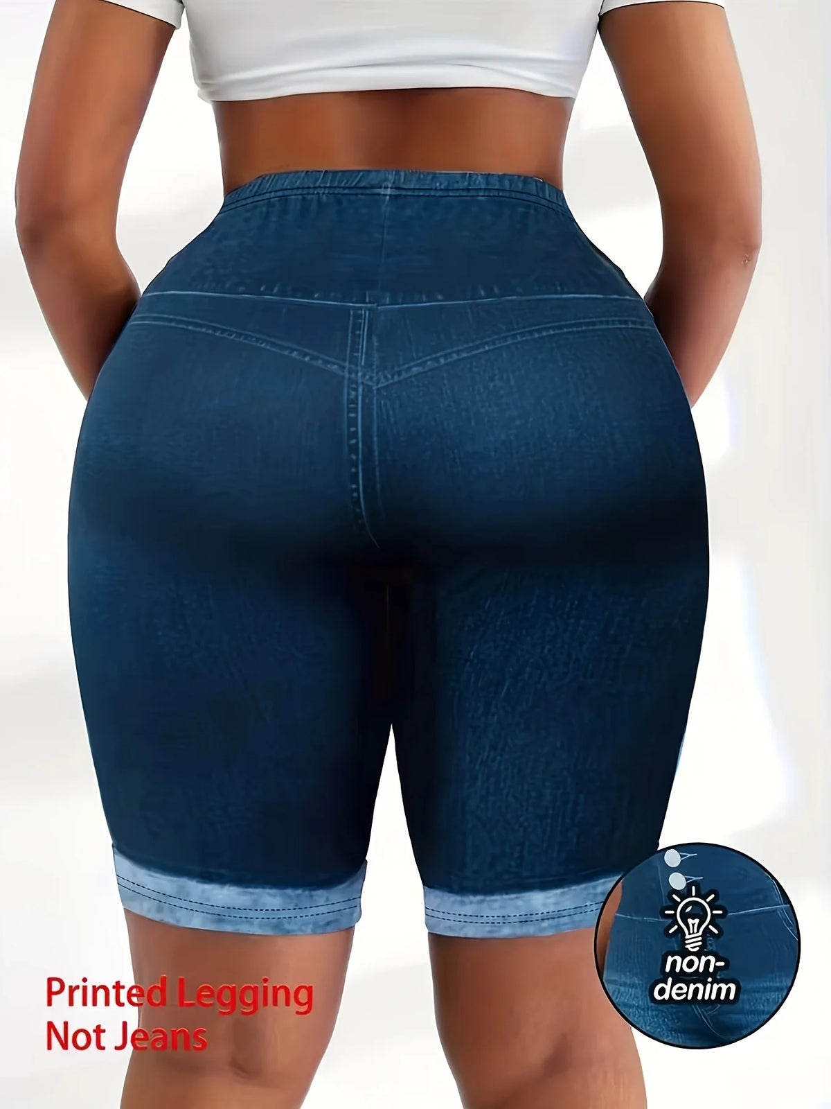 Plus Size Tummy Control Biker Shorts