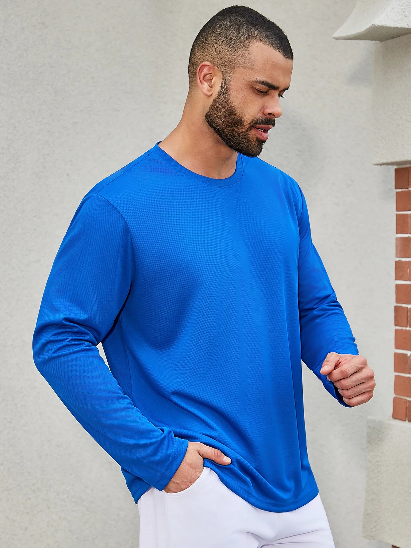 11 Colors Randomly Selected 6-Piece Men's Quick Drying Long-Sleeved T-Shirt Moisture Wicking Casual and Breathable