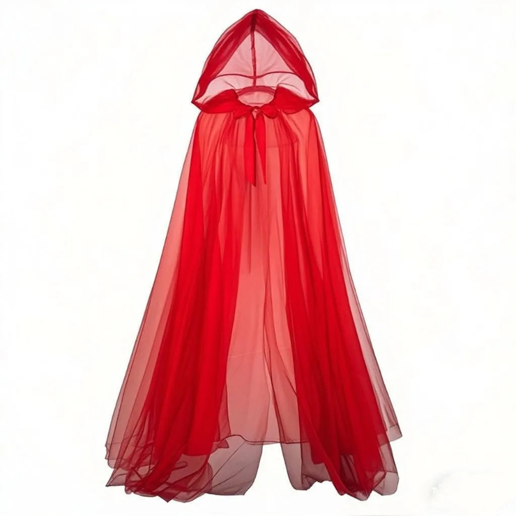 Full Length Cloak Dark Long Cape Sheer