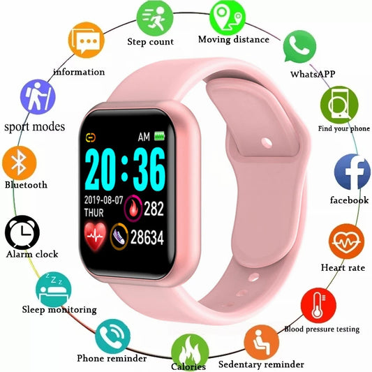 Multifunctional Smart Watch  Bluetooth Connected Phone Music Fitness Sports Bracelet Sleep Monitor Y68 Smartwatch D20