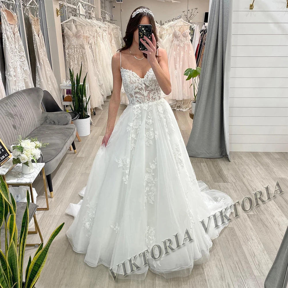 Mermaid Wedding Dresses Appliques Beads Chain Backless