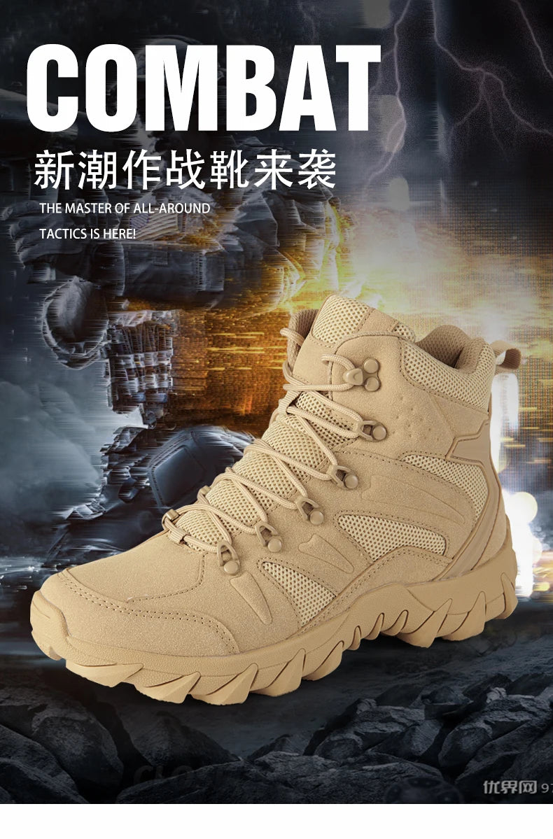 Men's Casual Shoesthick Bottom Lace-up Workwear  Shoes Men for Work Outdoor Men's Shoe High Quality Autumn Winter Hiking Boots