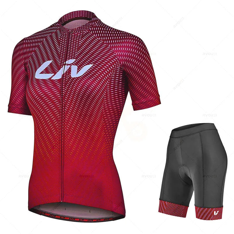 2026 New LIV Pro Cycling Jersey Set Woman MTB Bike Clothes Summer Bicycle Clothing Cycling Set Maillot Conjunto Ropa Ciclismo