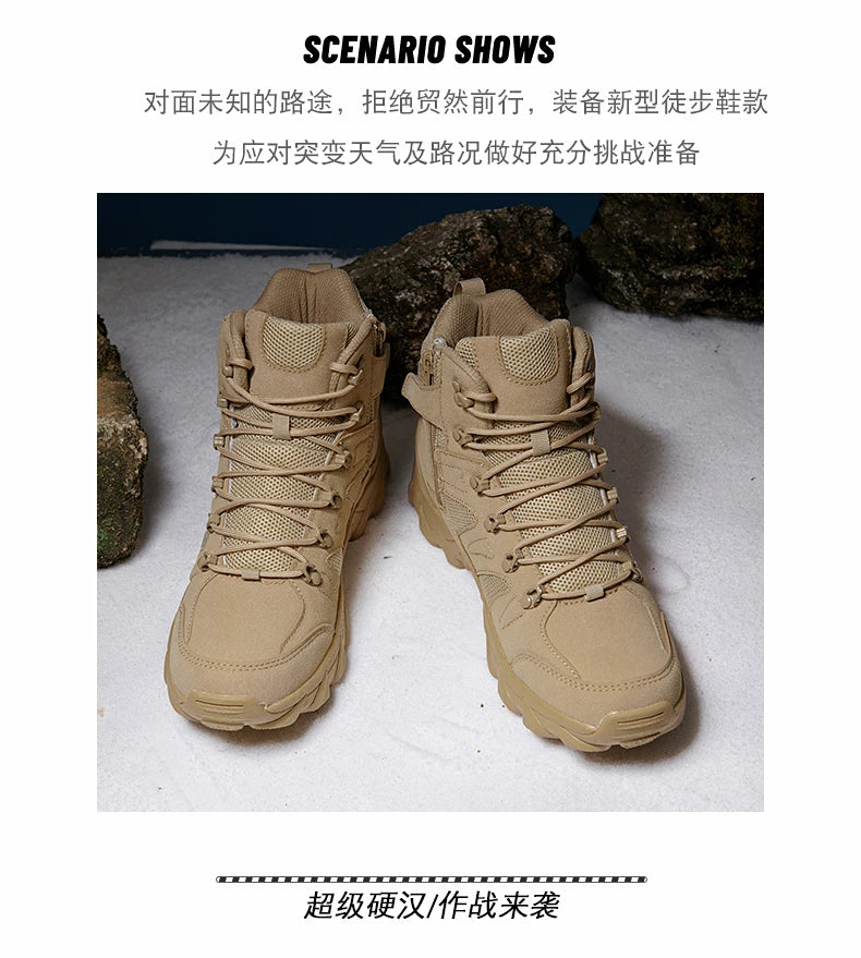 Men's Casual Shoesthick Bottom Lace-up Workwear  Shoes Men for Work Outdoor Men's Shoe High Quality Autumn Winter Hiking Boots