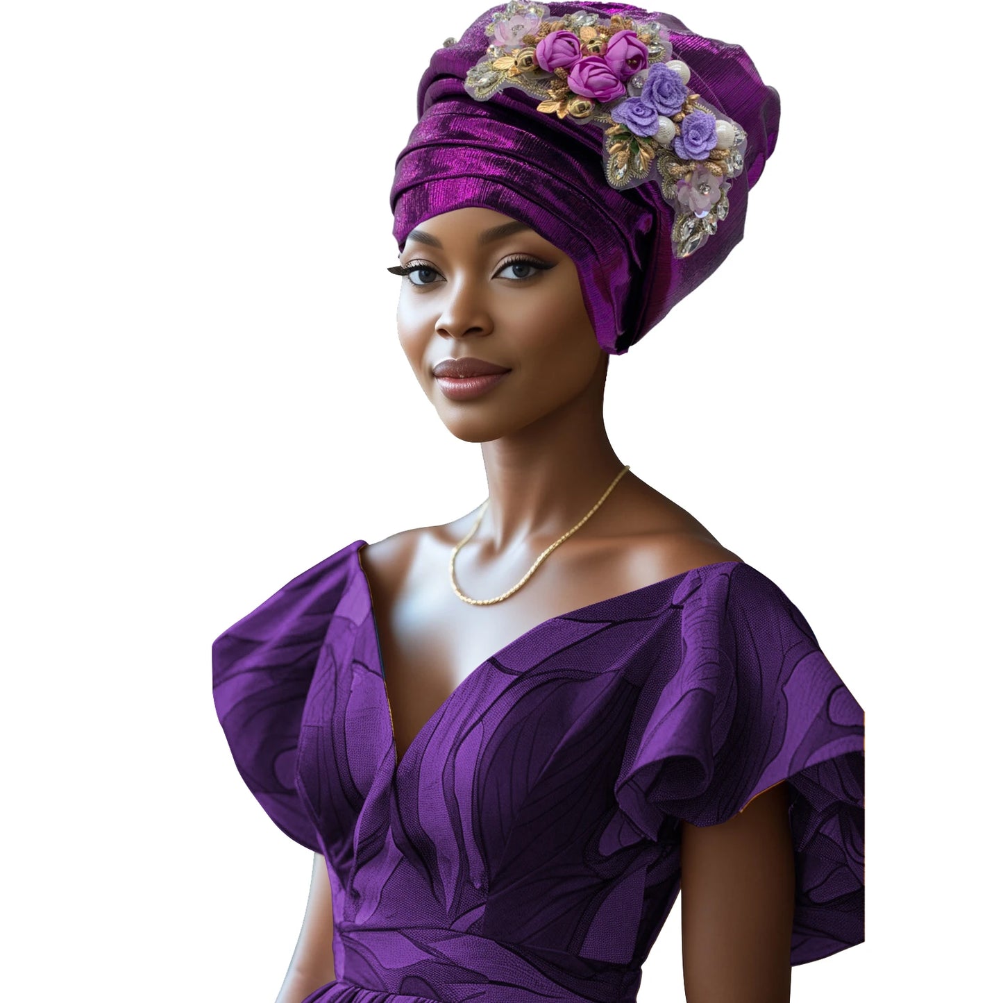 Exquisite Bouquet Turban Cap
