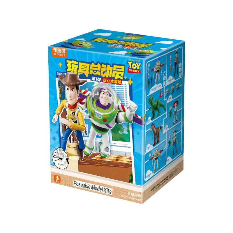 BLOKEES Original Toy Story Disney Pixar Woody Buzz Lightyear Jessie Rex Bullseye Alien Action Figures Assemble Model Toys Gift